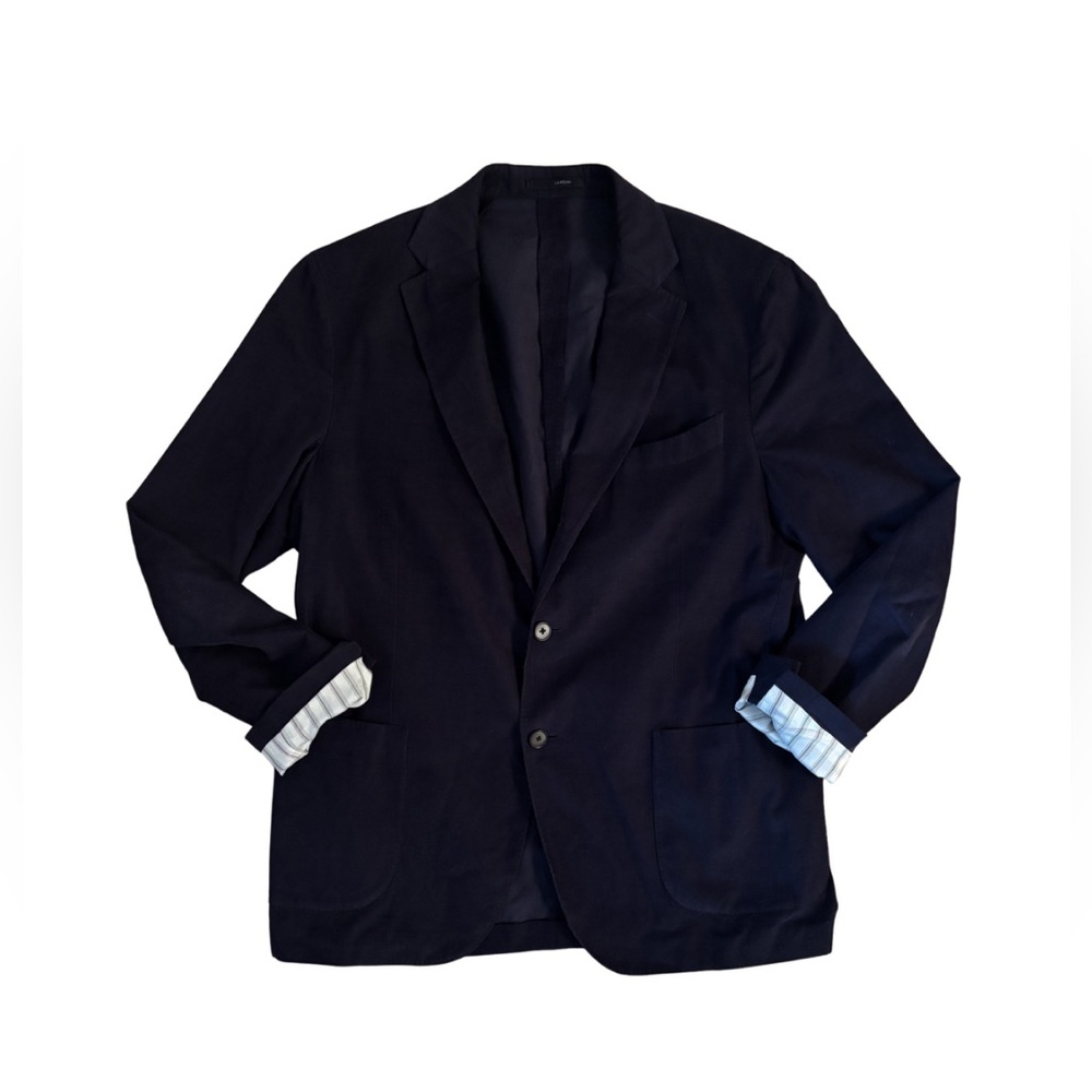 Lardini for Nicolas Navy Two-Button Light Cord Sport Coat